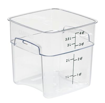 SQUARE POLYCARBONATE STORAGE CONTAINER CLEAR