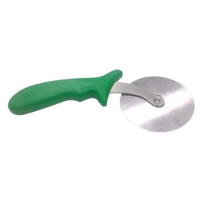 PIZZA CUTTER – (GREEN) PLASTIC HANDLE – 100MM