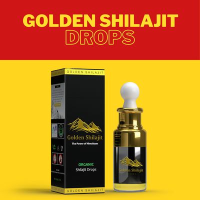 GOLDEN Shilajit Drops | 5 x 30 ML | Organic, Safe, and Premium