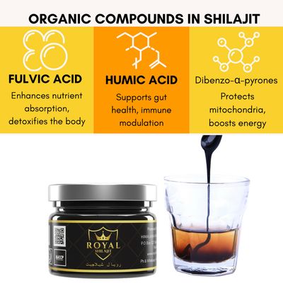 ORGANIC COMPOUND IN SHILAJIT | ROYAL SHILAJIT