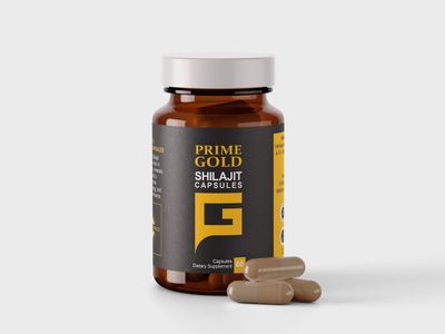 Prime Gold Shilajit – 60 Vegan Cap | Pure Mineral Resin Extract