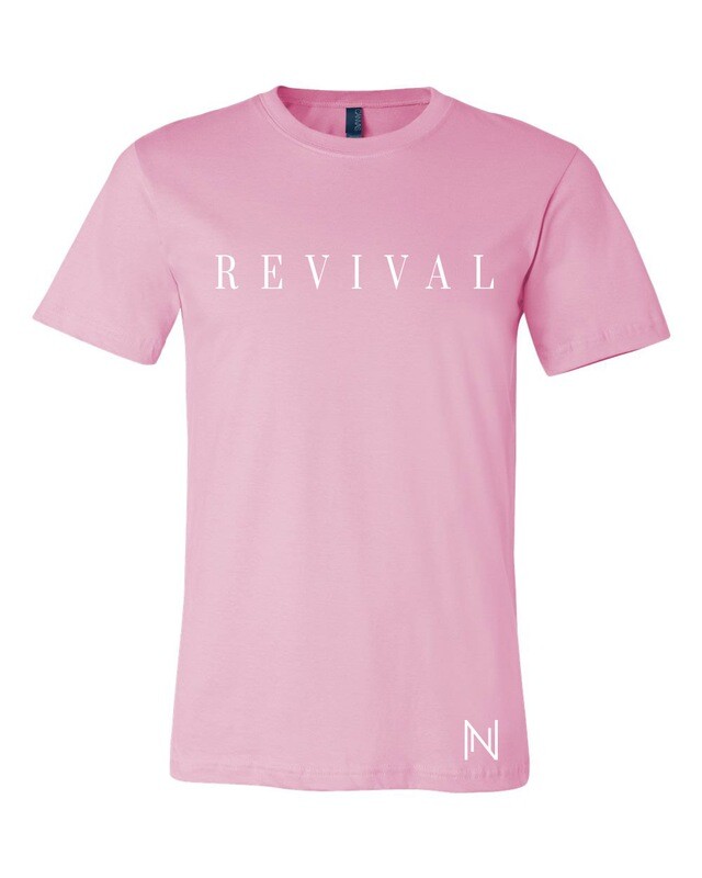 Revival Tee In Pink with Logo