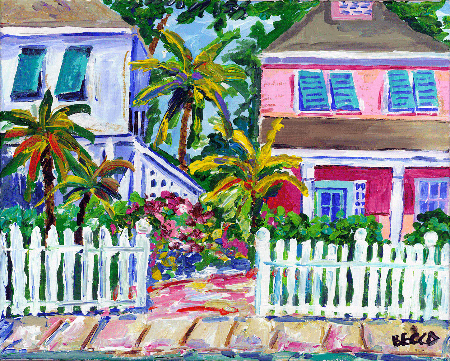 "Picket Fenced Cottages" by Becca Speight