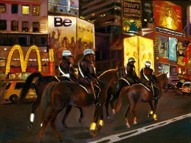 "Times Square Horsemen" by Joyce Hall