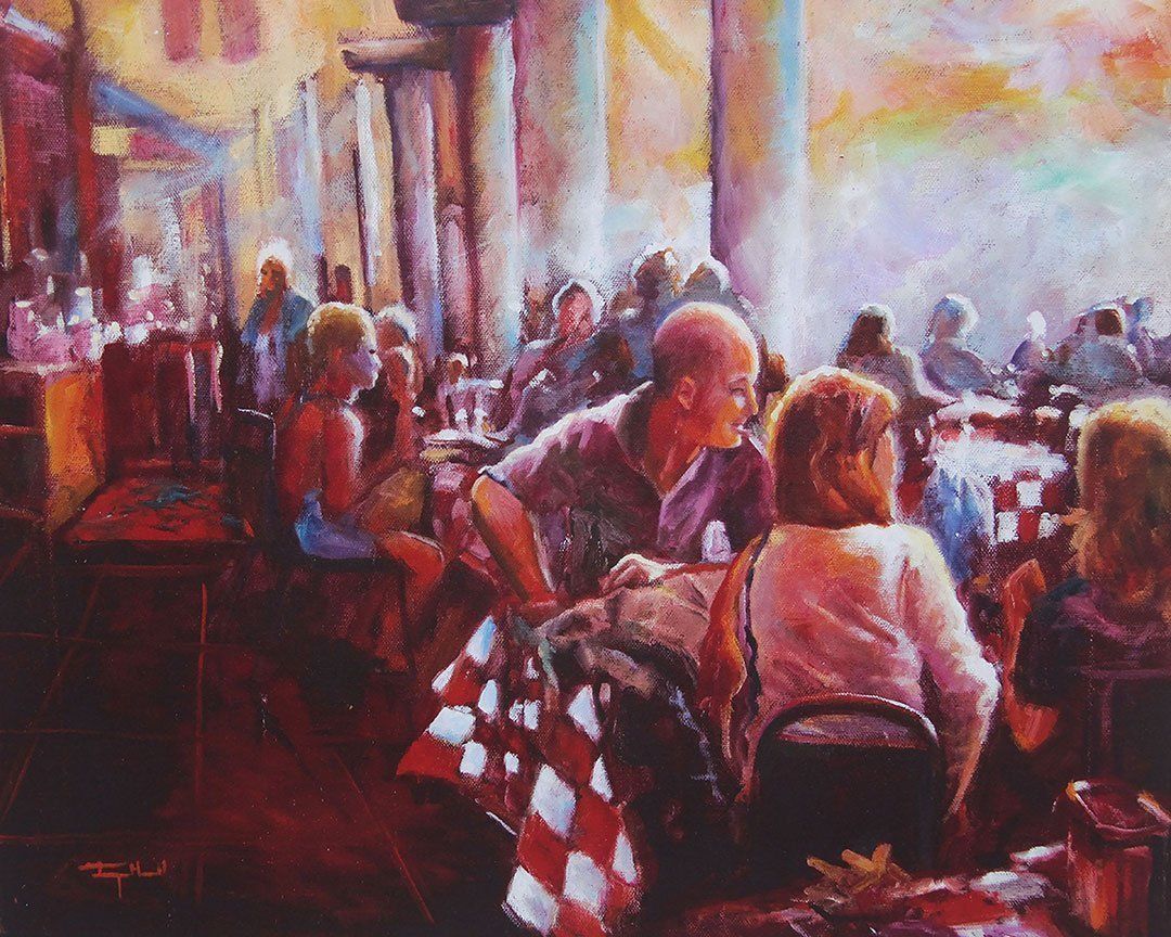 "Checkered Tablecloth Luncheon" by Joyce Hall