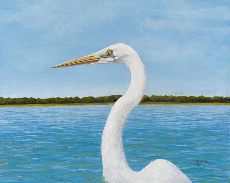 "Great Egret Portrait" by Denise Robinson