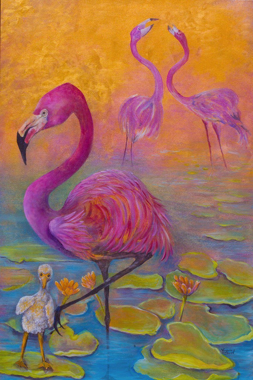 "Flamingos" by Virginia Bond