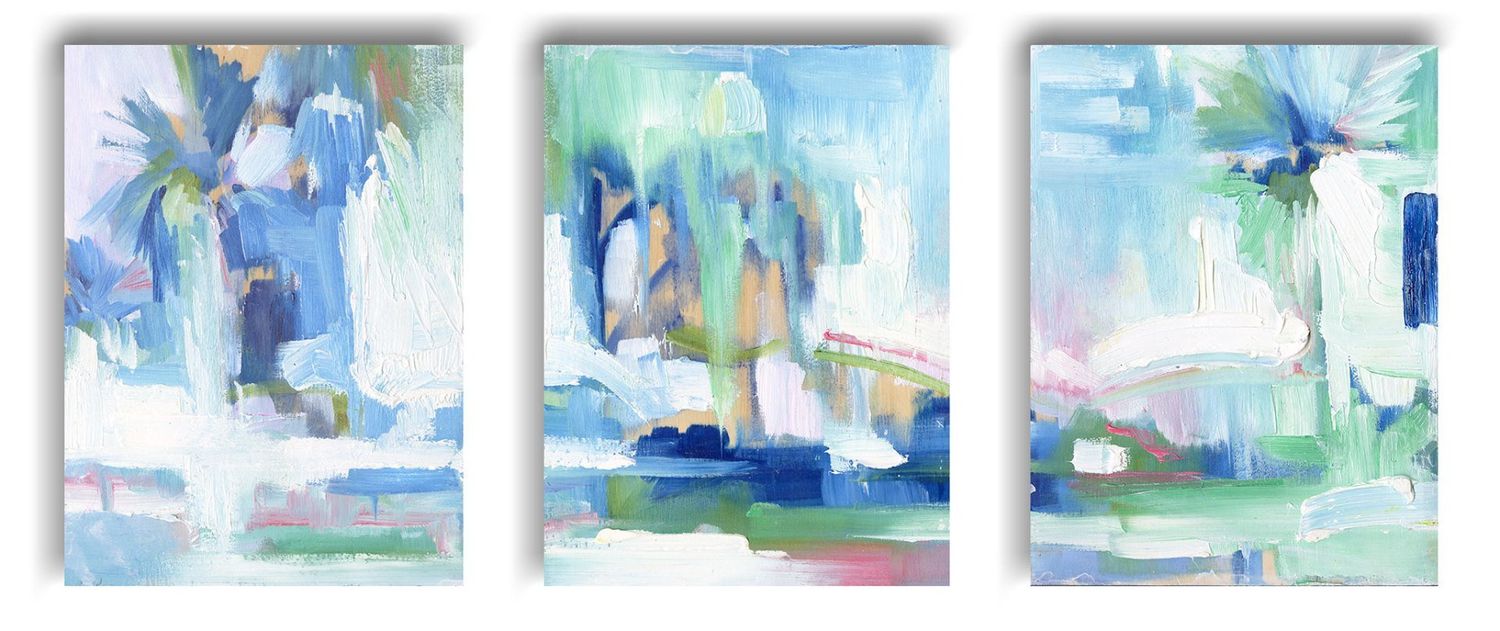 "Palm Triptych" by Danielle Cather Cohen