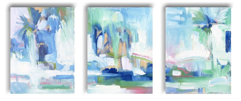 "Palm Triptych" by Danielle Cather Cohen