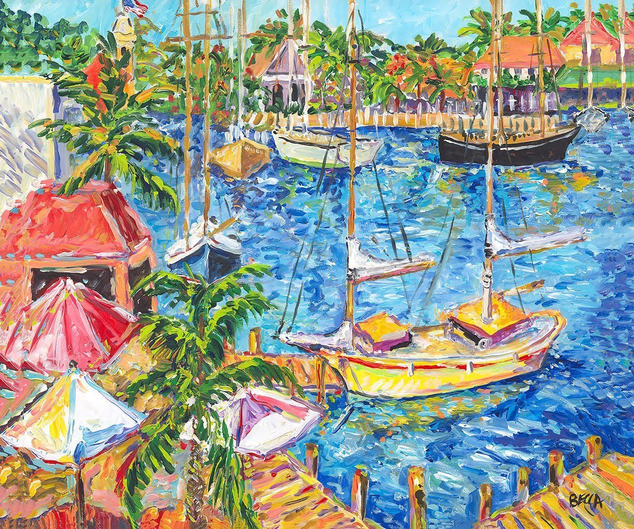 "Tropical Harbor" by Becca
