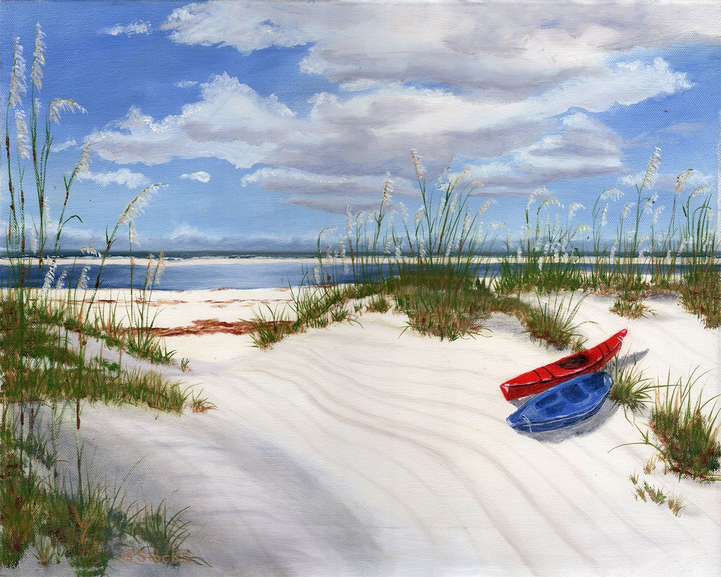 "Beach Kayaks" by Charles Stocks