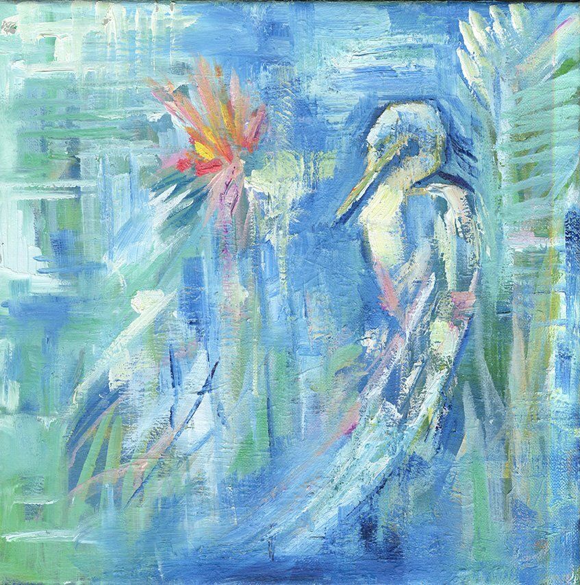 "Egret Meditation" by Danielle Cather-Cohen