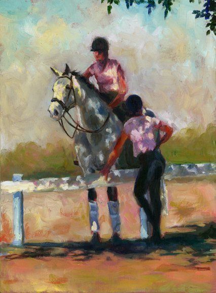 "Equestrians Chatting" by Joyce Hall