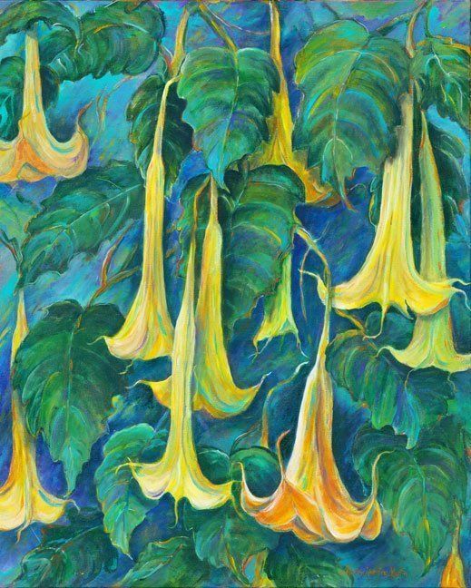 "Angel Trumpets" by Norma Martin