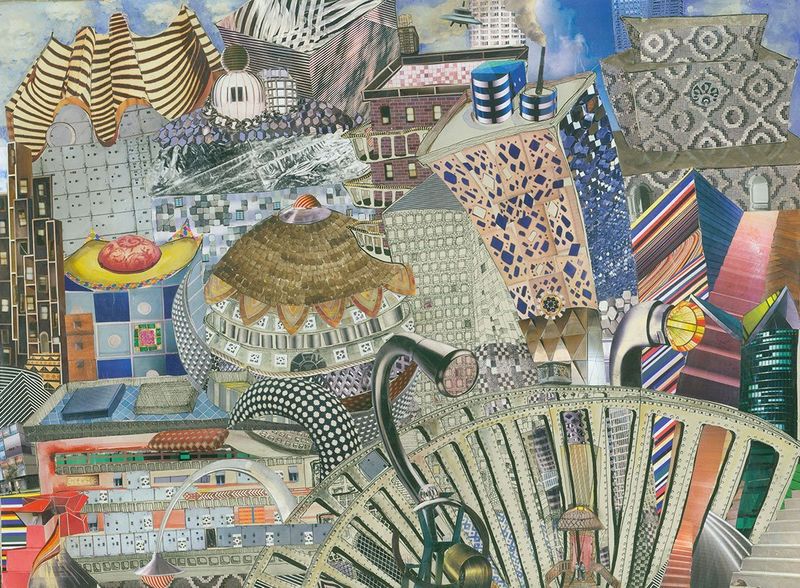"Buildings" Collage by Sharon Bartley