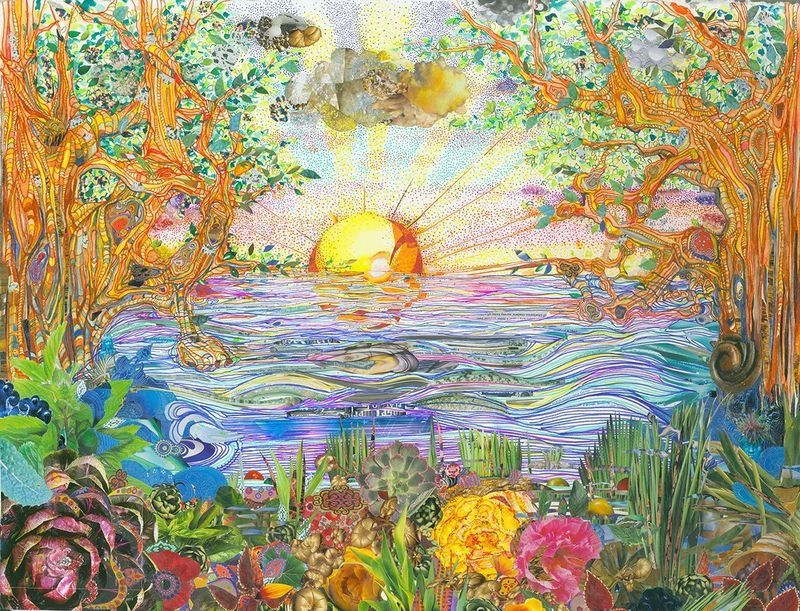 "Here Comes the Sun" Collage by Sharon Bartley