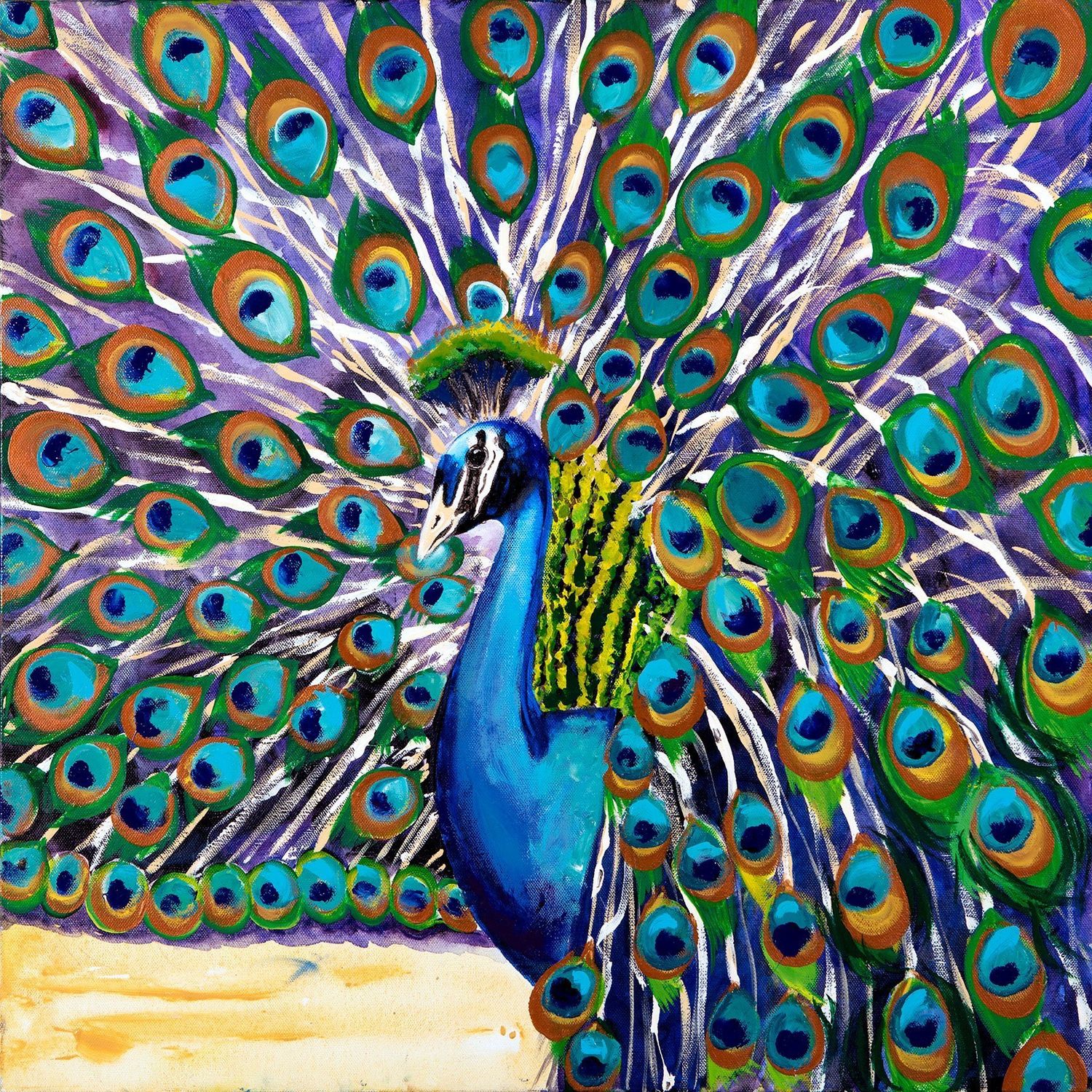 "Colorful Peacock" by Madison Latimer