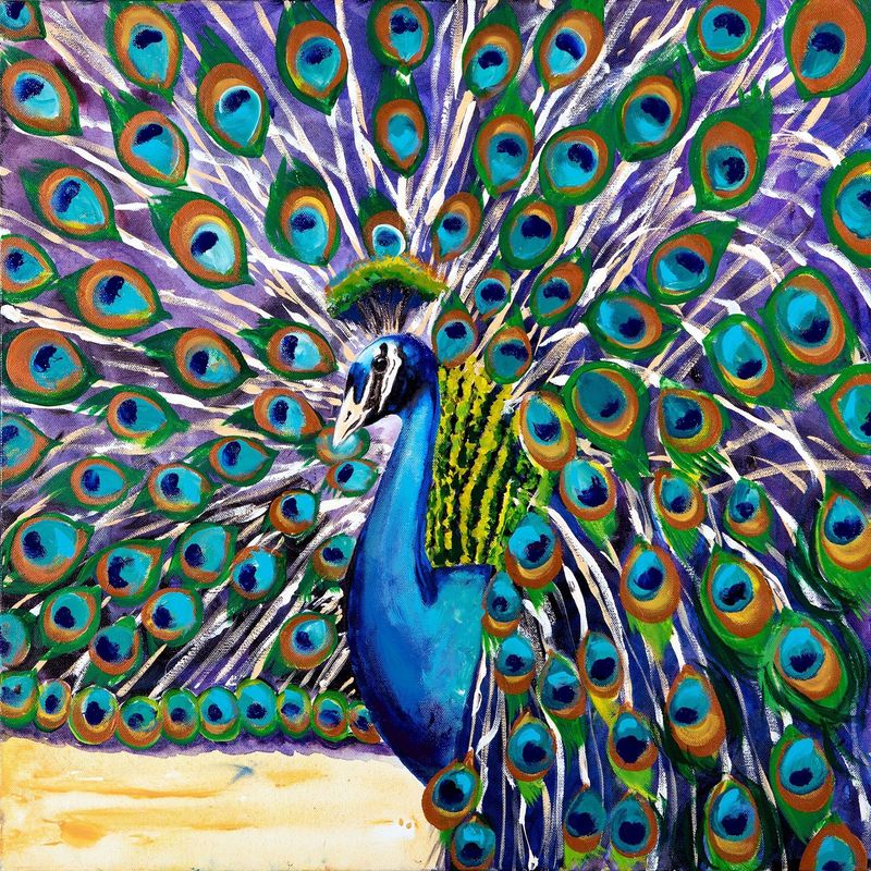 "Colorful Peacock" by Madison Latimer