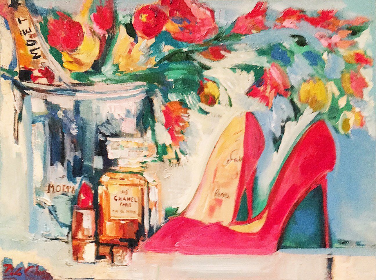 "Moet Spiked Heels" by Danielle Cather-Cohen