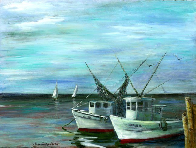 "Shrimpers and Sailors" by Norma Martin