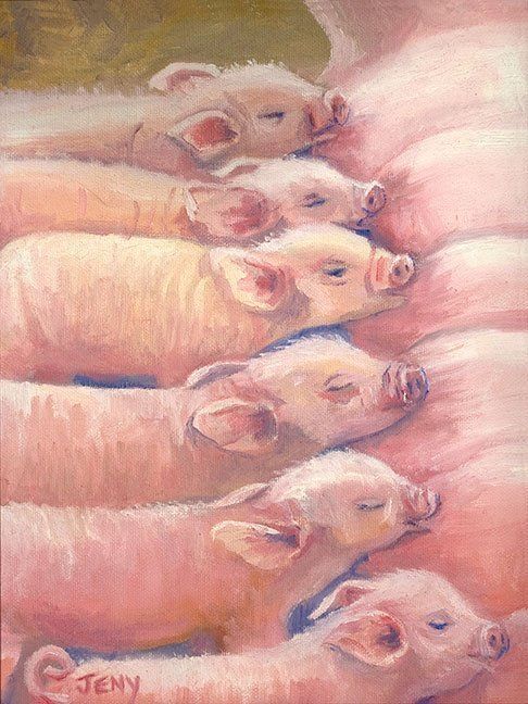 "Six Little Pigs" by Jeny McCullough