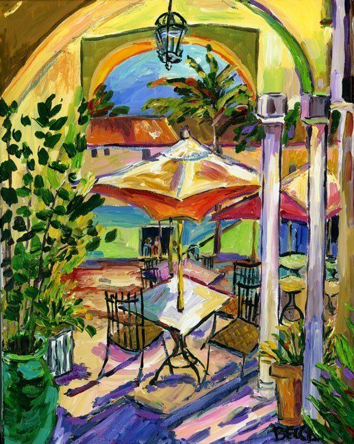 "Umbrella and Columns" by Becca