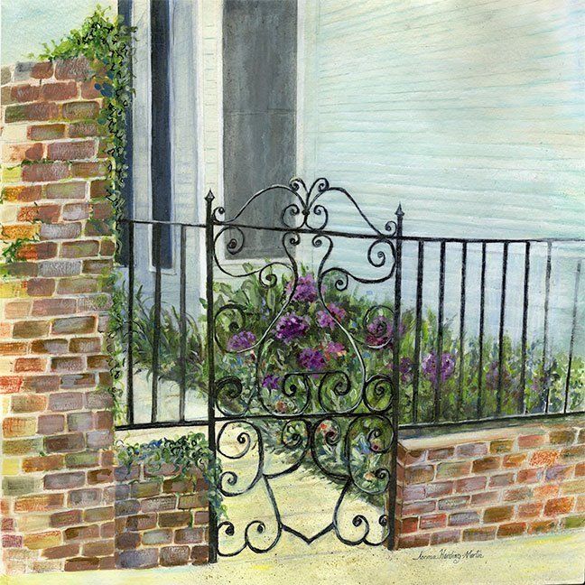 "Brick Wall Iron Gate" by Norma Martin