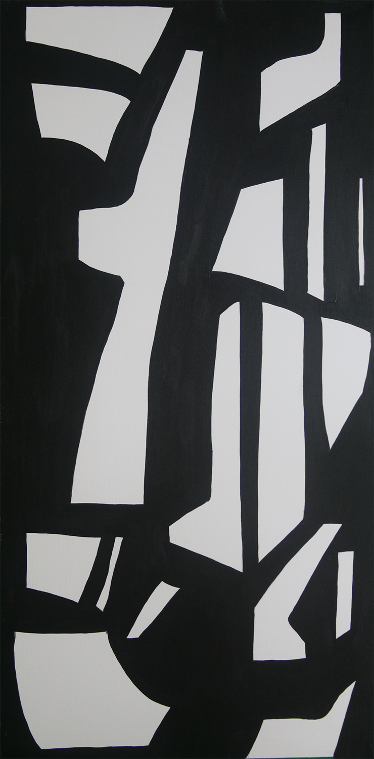 "Black and White Abstract Duo #002" by Sterling Corri