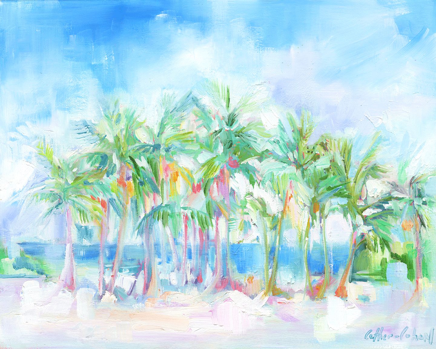 "Beach Palms" by Danielle Cather-Cohen