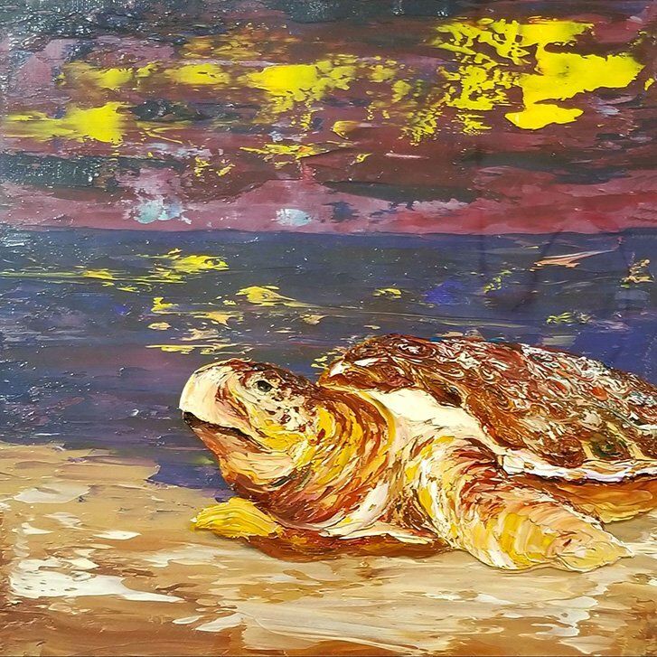 "Sea Turtle at Dusk"