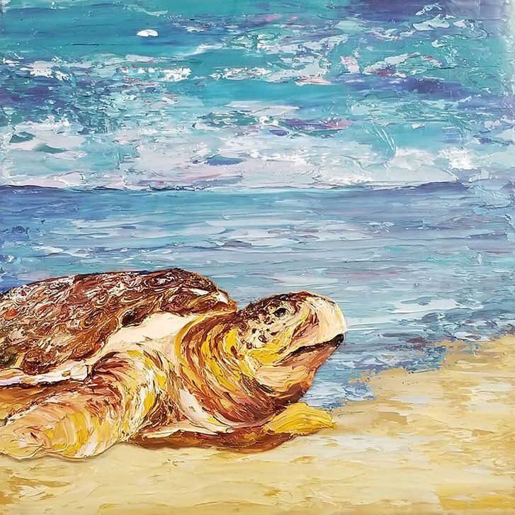 "Colorful Halfshell Sea Turtle"