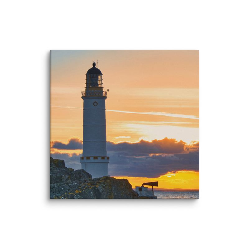 Corsewall Lighthouse at Sunset Canvas