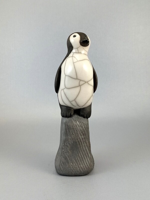 Penguin looking forward on Black Rock