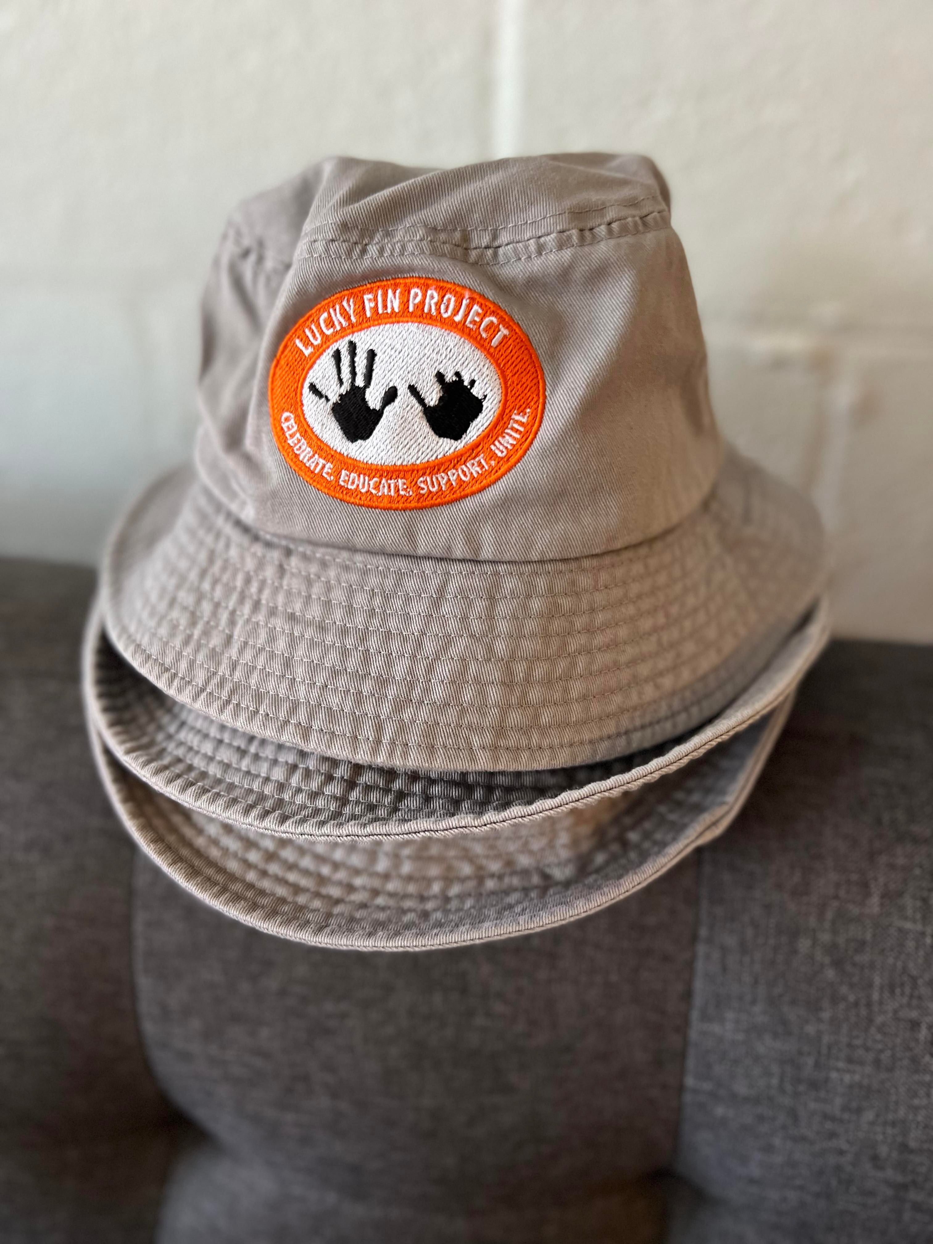 Embroidered Logo Bucket Hat (gray)