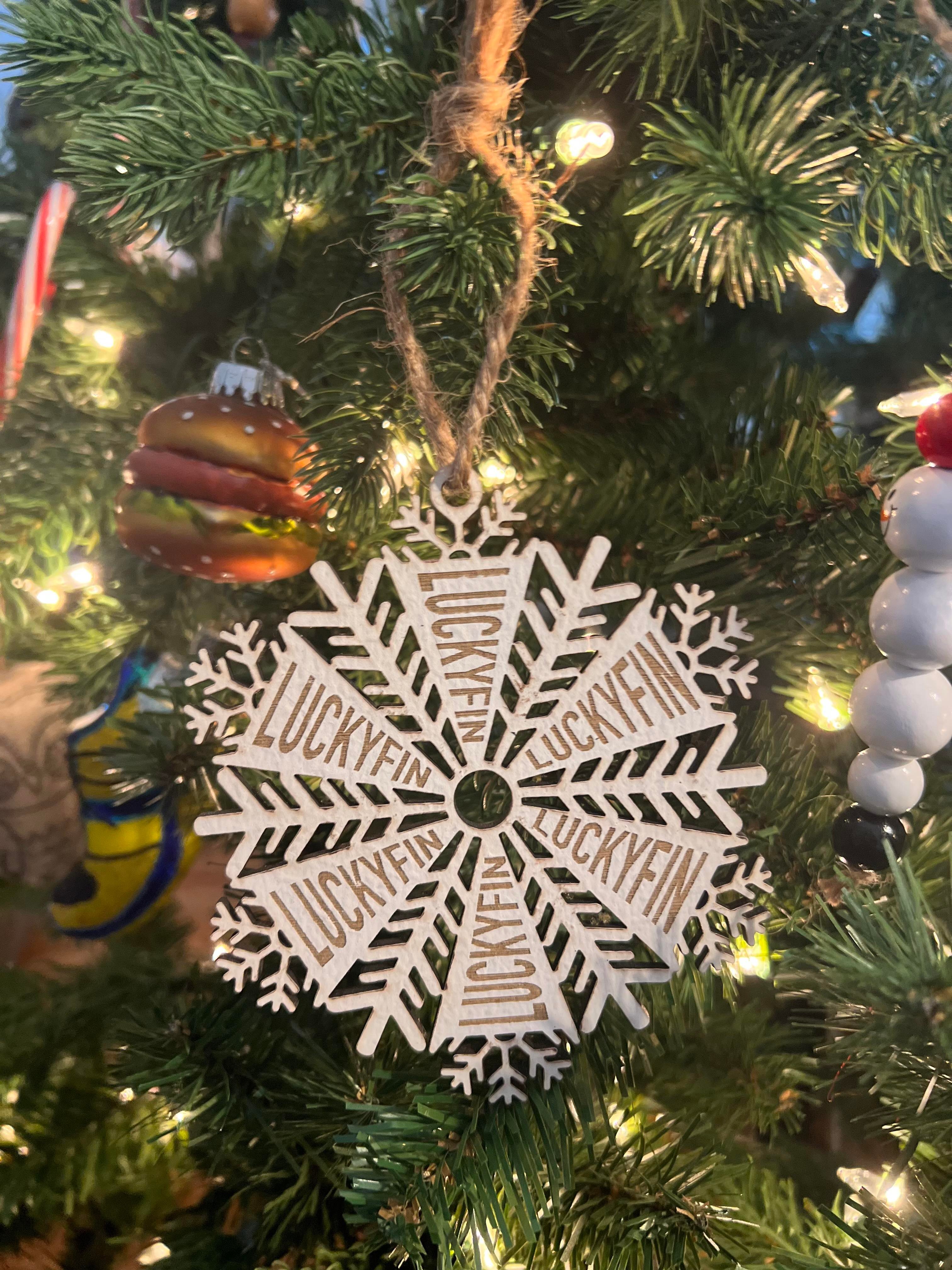 Lucky Fin Snowflake Ornament ❄️ LF-SNF