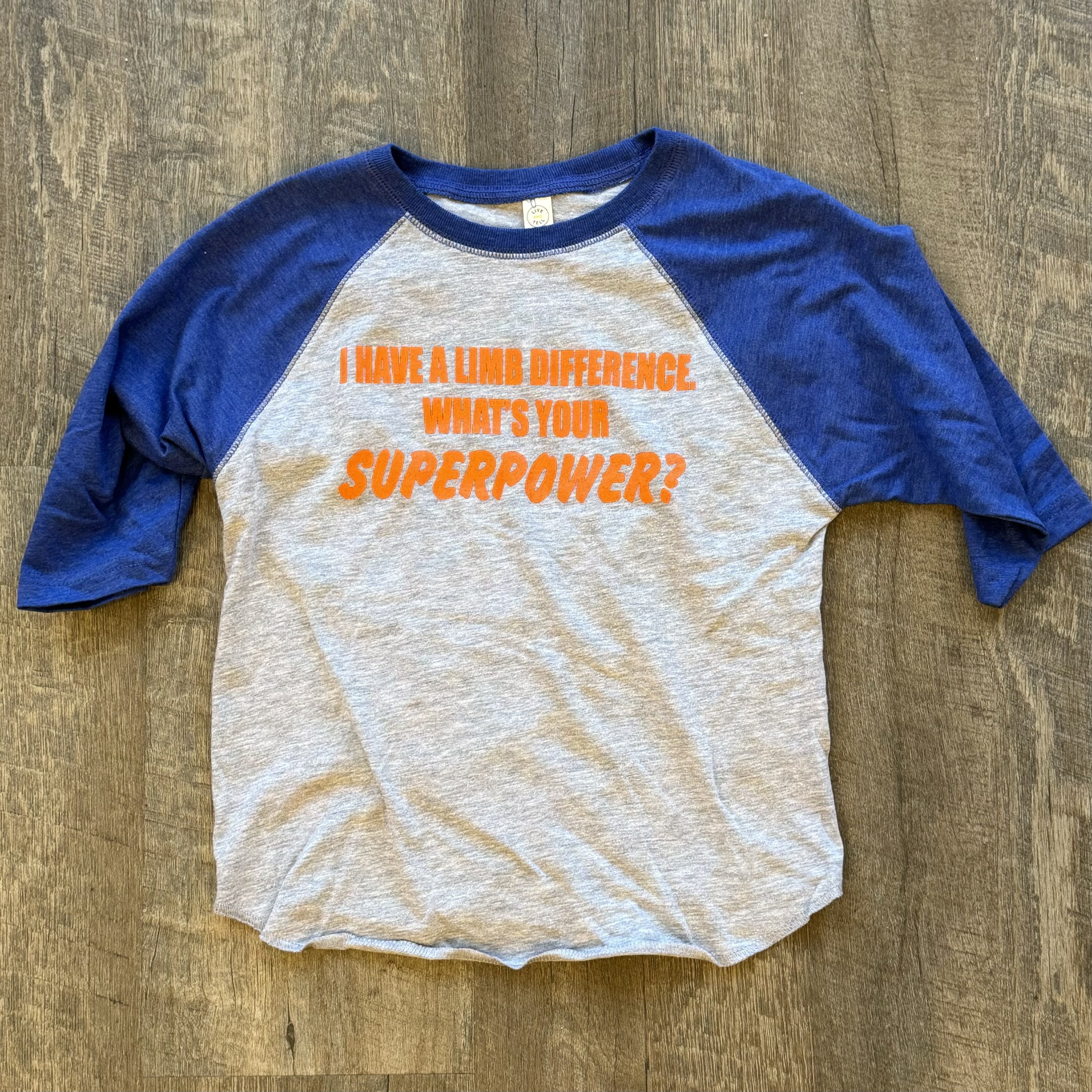 *NEW*Youth "What's Your Superpower?"  3/4 Sleeve WSUP-BL