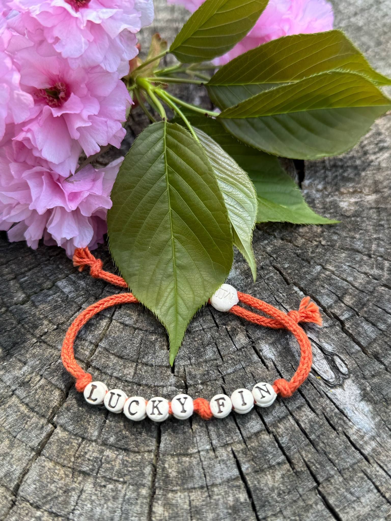*NEW* Lucky Fin Clay Bead Bracelet on Woven Cord MUDLOVE