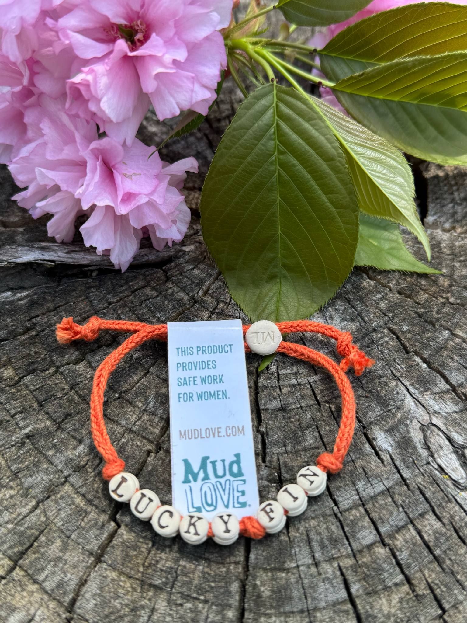 *NEW* Lucky Fin Clay Bead Bracelet on Woven Cord