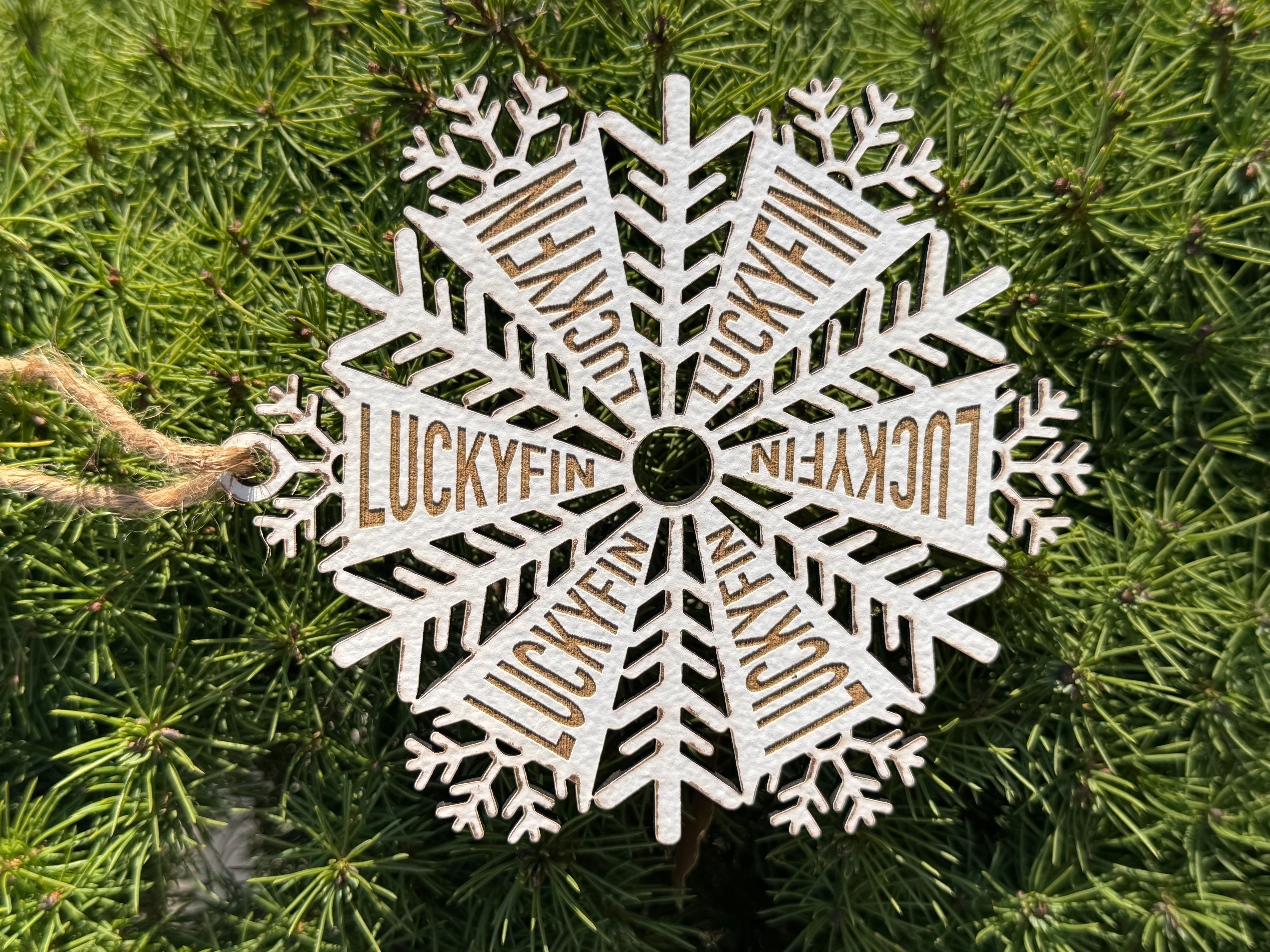 Lucky Fin Snowflake Ornament ❄️ LF-SNF