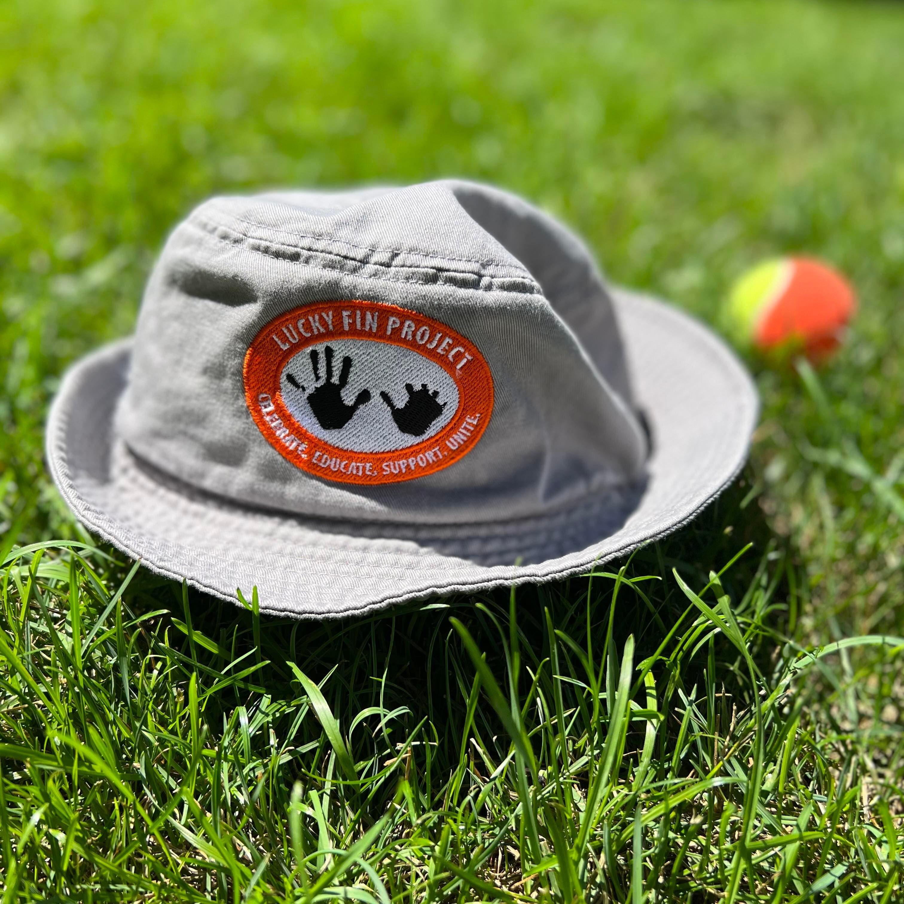 Embroidered Logo Bucket Hat (gray)
