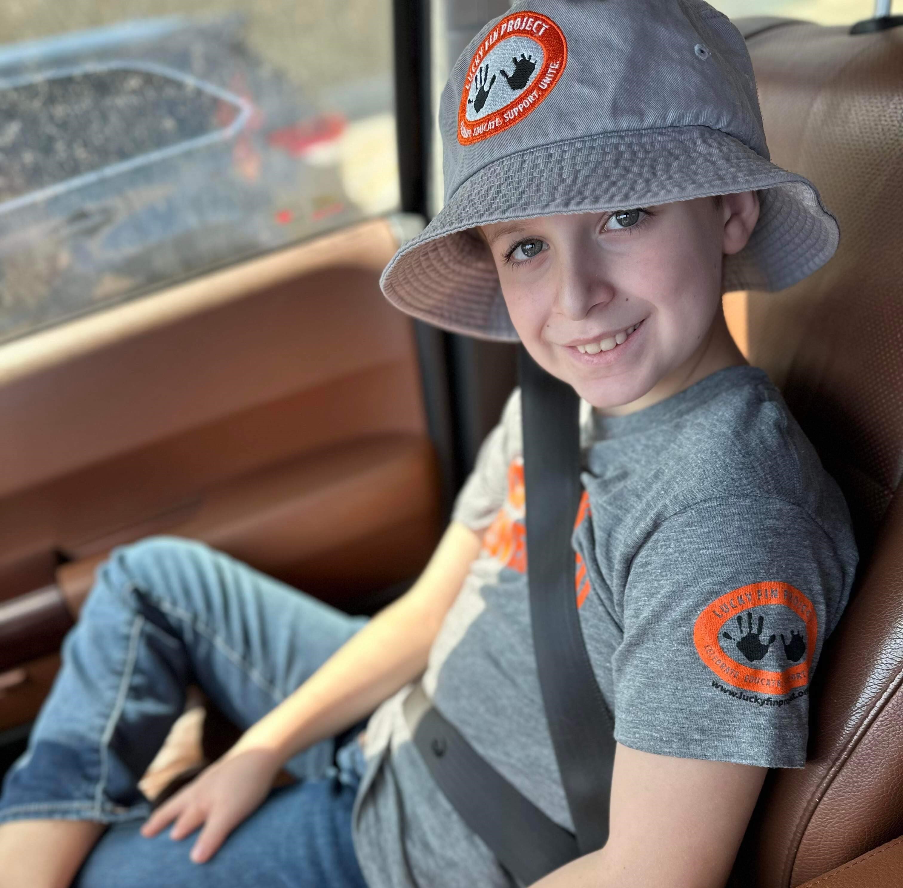 Embroidered Logo Bucket Hat (gray) BKT-GRAY
