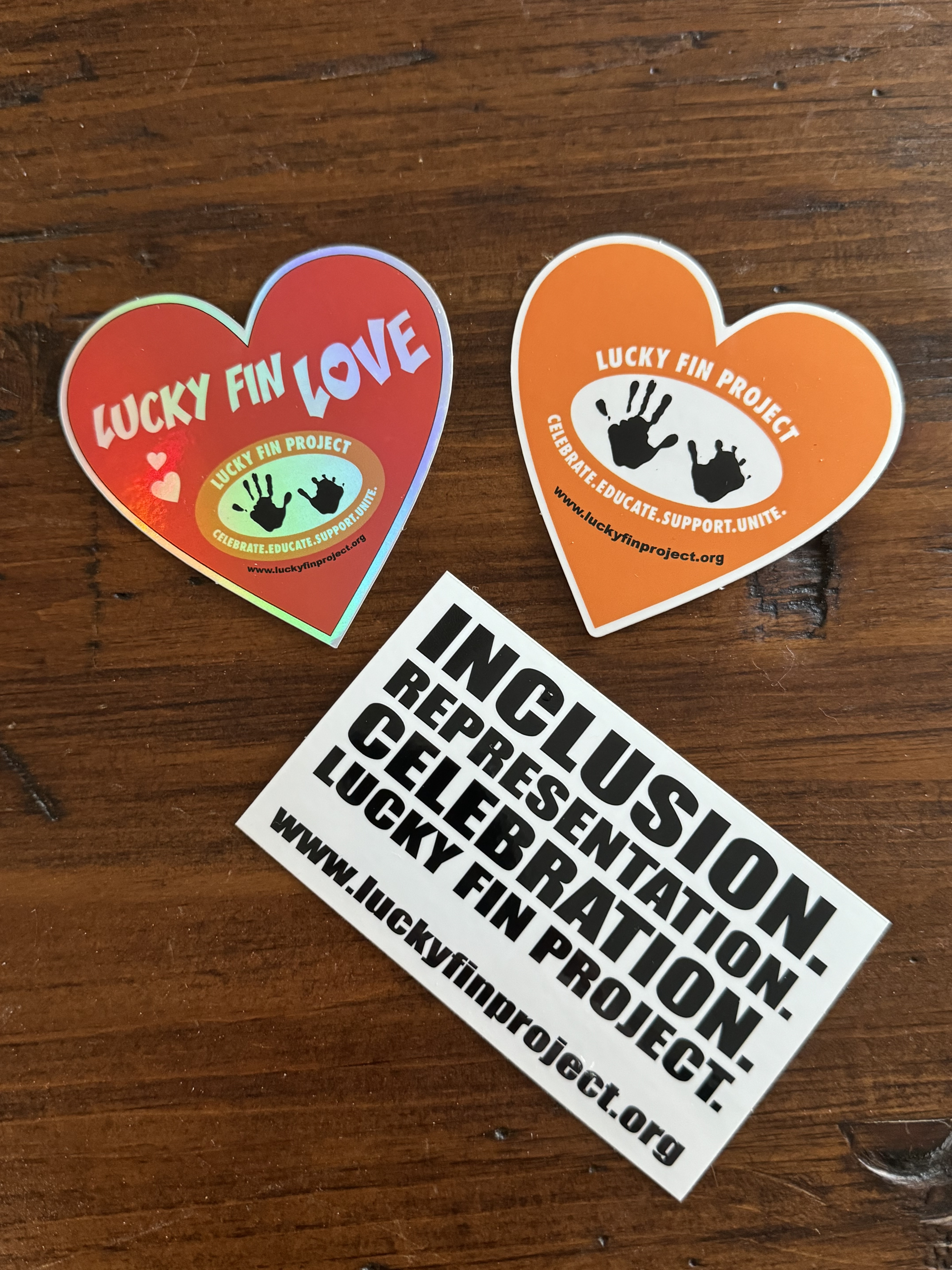 *NEW* Orange Heart 3 x 3 inch Bumper Sticker