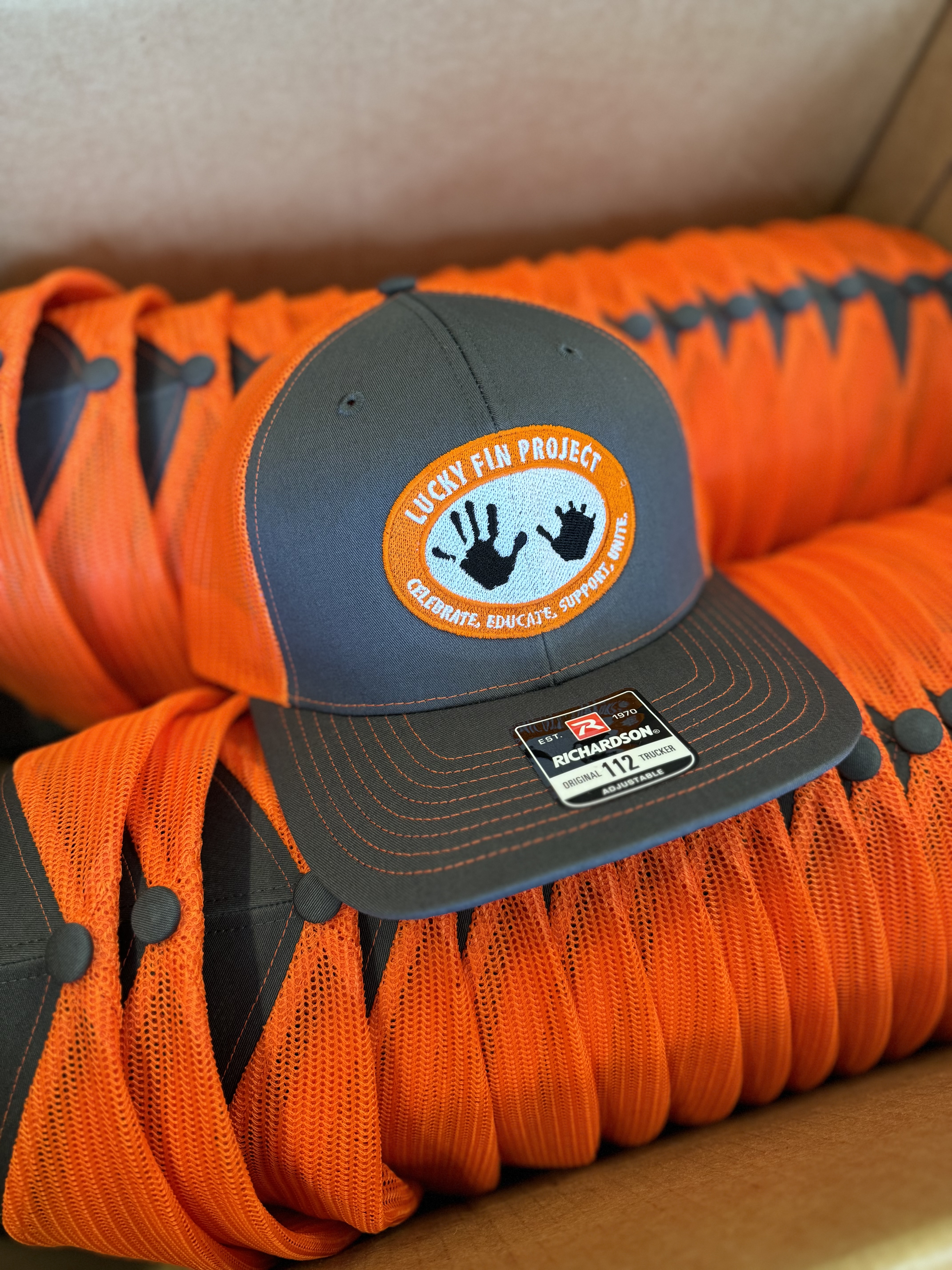 Lucky Fin Logo SnapBack Trucker Hat LOGO-TRK