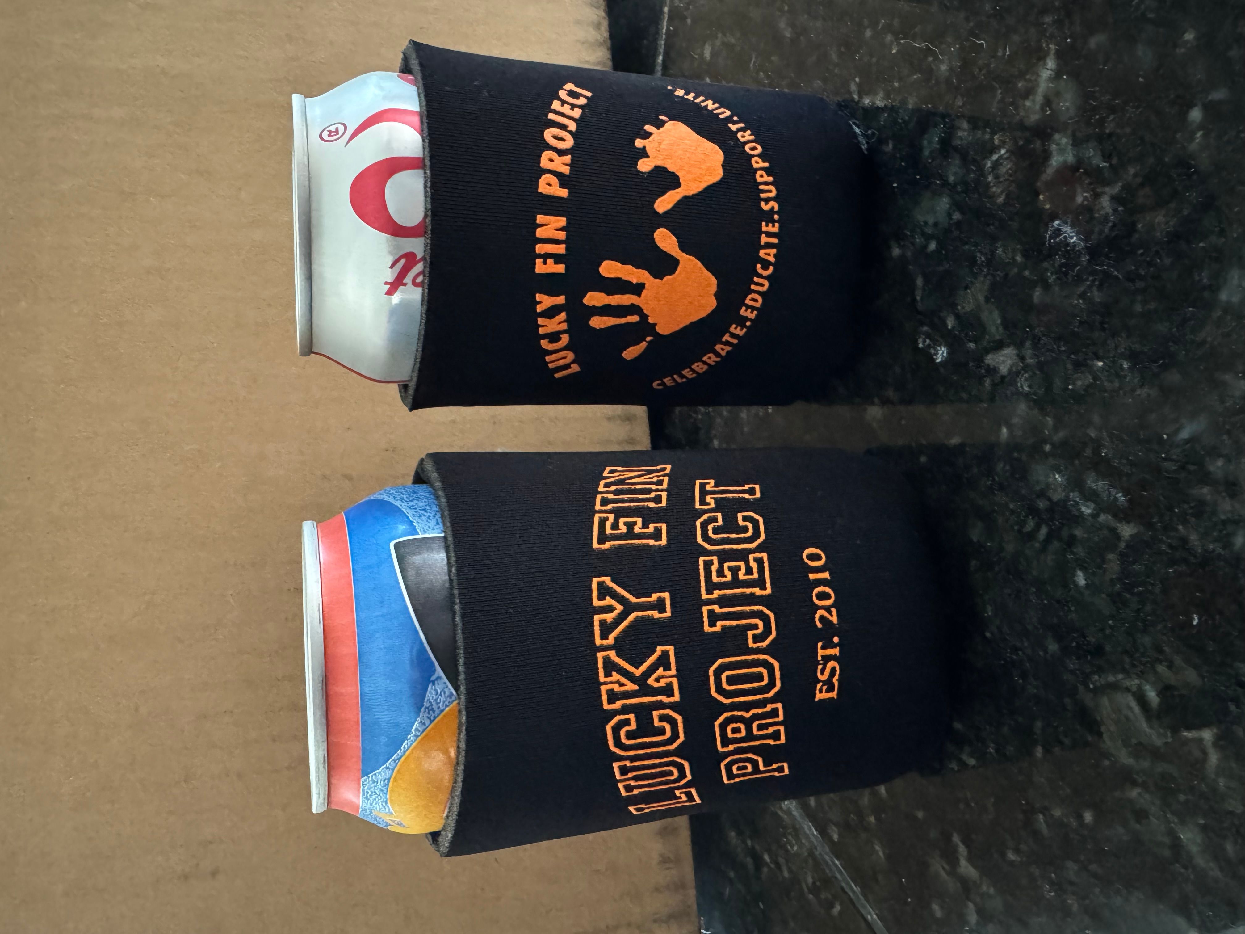 *Limited Edition Design* Lucky Fin Can Koozie (black)