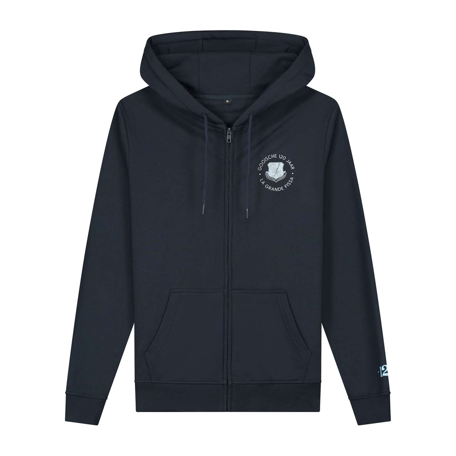 Basic Hoodie Zip met Gooische Lustrum logo - Dames
