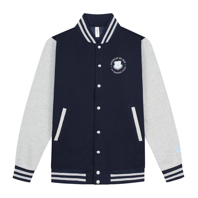 Baseball Jack met Gooische Lustrum logo - Kids -  Oxford Blue/Heather Grey