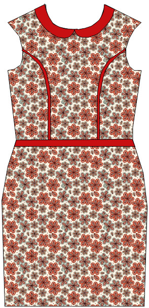 robe imprimé rouge