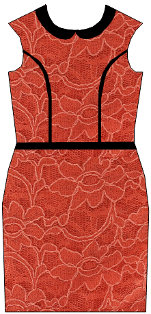 robe en dentelle rouge