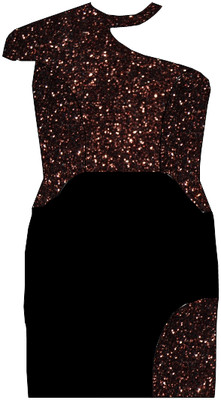 robe je m&#39;en fou paillette bronze