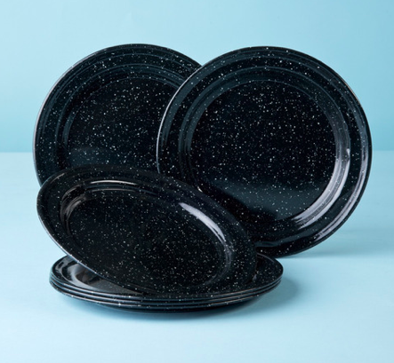 PLATO 22CM VITRIFICADO NEGRO CINSA 317751